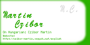 martin czibor business card